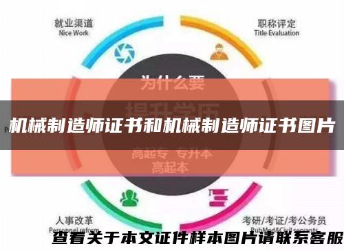 機械制造師證書和機械制造師證書圖片縮略圖