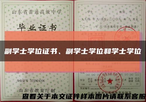 副學士學位證書、副學士學位和學士學位縮略圖