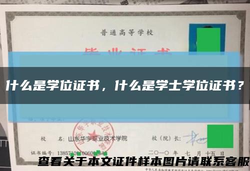 什么是學位證書，什么是學士學位證書？縮略圖