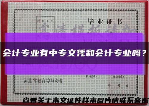 會計專業有中專文憑和會計專業嗎？縮略圖