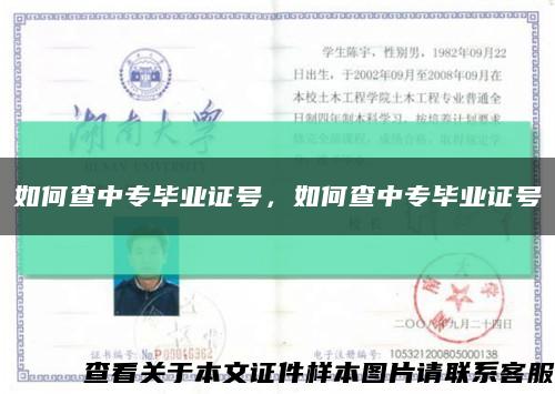 如何查中專畢業證號，如何查中專畢業證號縮略圖