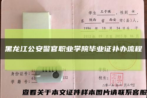 黑龍江公安警官職業學院畢業證補辦流程縮略圖