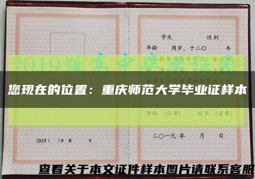 您現在的位置：重慶師范大學畢業證樣本縮略圖