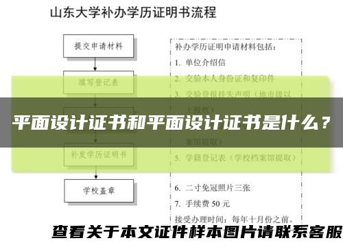 平面設計證書和平面設計證書是什么？縮略圖