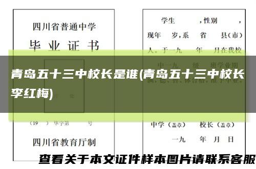 青島五十三中校長是誰(青島五十三中校長李紅梅)縮略圖