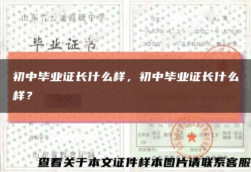 初中畢業證長什么樣，初中畢業證長什么樣？縮略圖