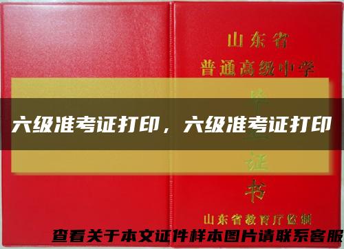 六級準考證打印，六級準考證打印縮略圖