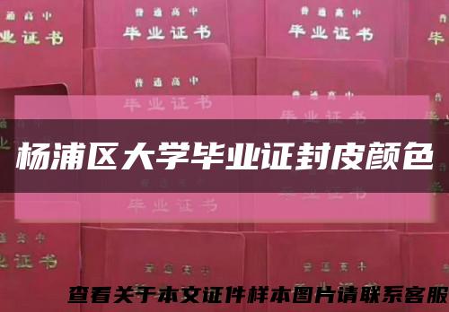 楊浦區大學畢業證封皮顏色縮略圖