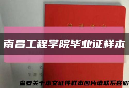 南昌工程學院畢業證樣本縮略圖