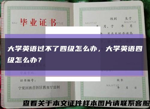 大學英語過不了四級怎么辦，大學英語四級怎么辦？縮略圖