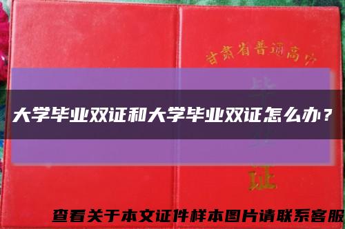 大學畢業雙證和大學畢業雙證怎么辦？縮略圖