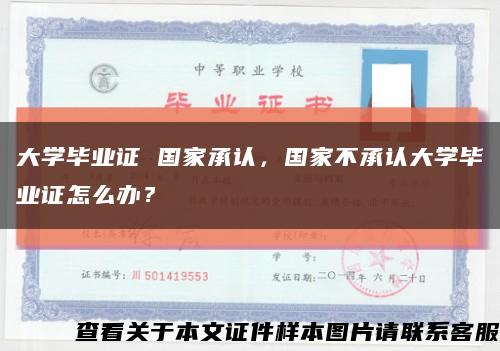 大學畢業證 國家承認，國家不承認大學畢業證怎么辦？縮略圖