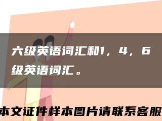 六級英語詞匯和1，4，6級英語詞匯?？s略圖