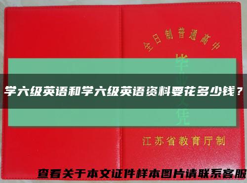 學六級英語和學六級英語資料要花多少錢？縮略圖