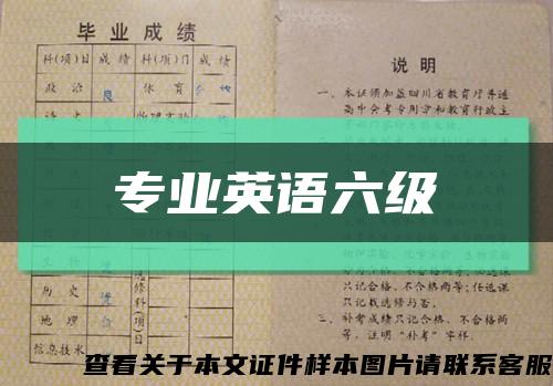 專業英語六級縮略圖