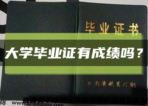 大學畢業證有成績嗎？縮略圖