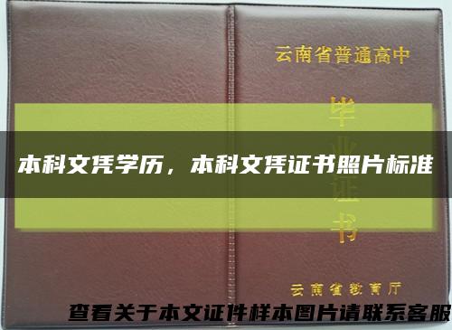 本科文憑學歷，本科文憑證書照片標準縮略圖
