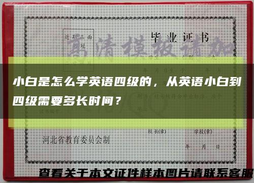 小白是怎么學英語四級的，從英語小白到四級需要多長時間？縮略圖