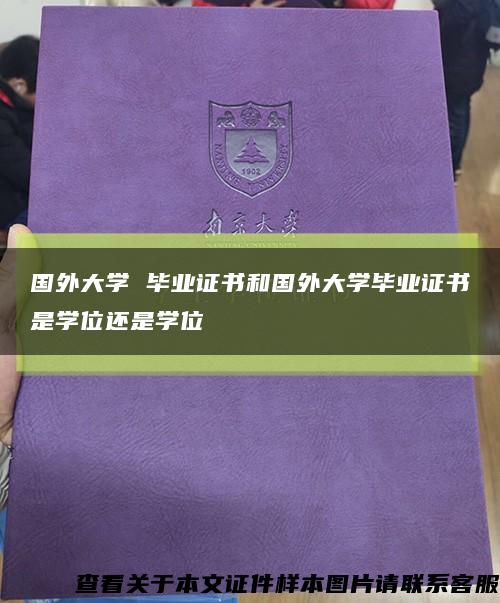 國外大學 畢業證書和國外大學畢業證書是學位還是學位縮略圖