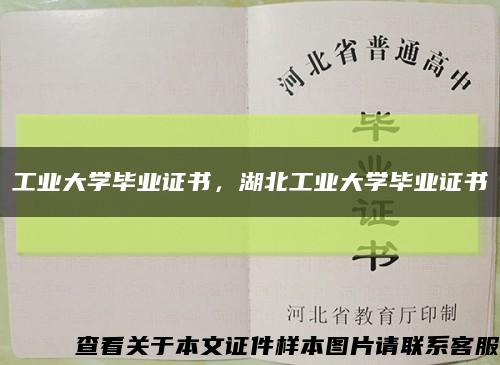 工業大學畢業證書，湖北工業大學畢業證書縮略圖