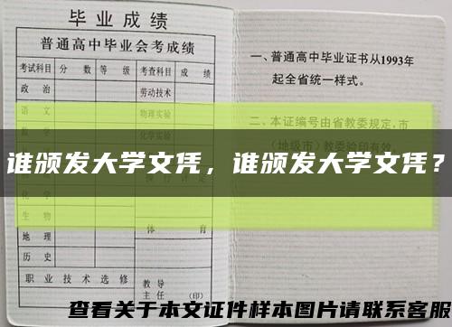 誰頒發大學文憑，誰頒發大學文憑？縮略圖