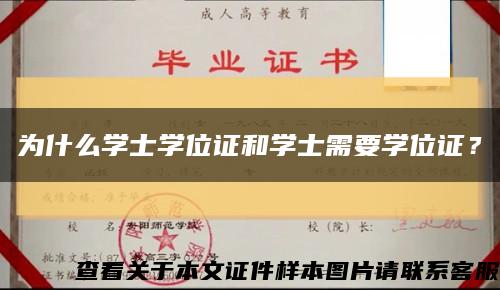 為什么學士學位證和學士需要學位證？縮略圖