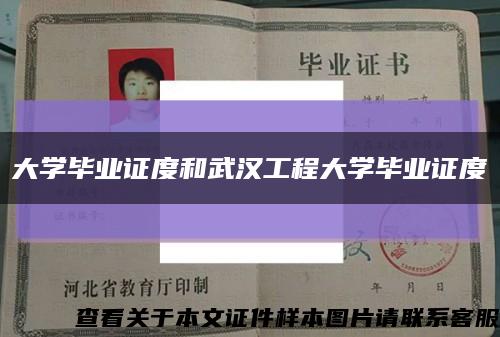大學畢業證度和武漢工程大學畢業證度縮略圖