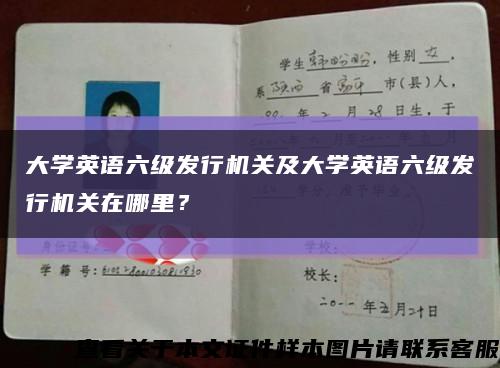 大學英語六級發行機關及大學英語六級發行機關在哪里？縮略圖