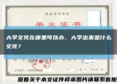 大學文憑在哪里可以辦，大學出來是什么文憑？縮略圖