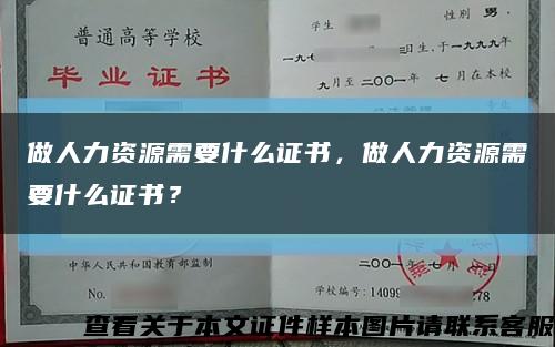 做人力資源需要什么證書，做人力資源需要什么證書？縮略圖