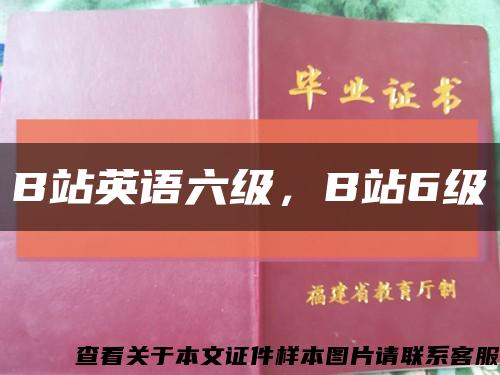 B站英語六級，B站6級縮略圖