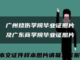 廣州燒傷學院畢業證照片及廣東商學院畢業證照片縮略圖