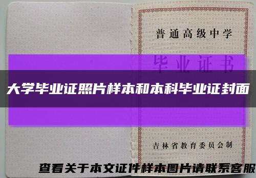 大學畢業證照片樣本和本科畢業證封面縮略圖