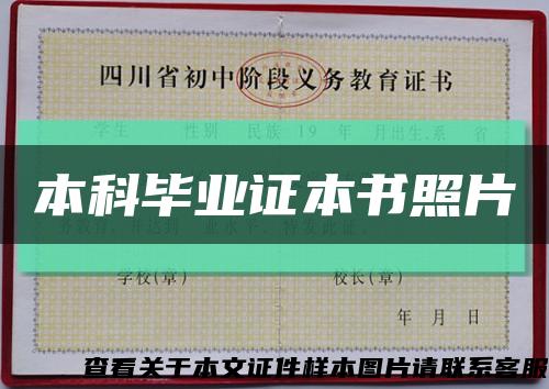 本科畢業證本書照片縮略圖