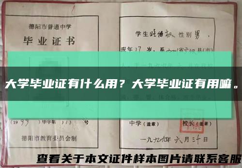 大學畢業證有什么用？大學畢業證有用嘛?？s略圖