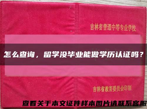 怎么查詢，留學沒畢業能做學歷認證嗎？縮略圖