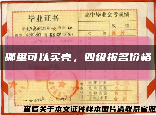 哪里可以買殼，四級報名價格縮略圖