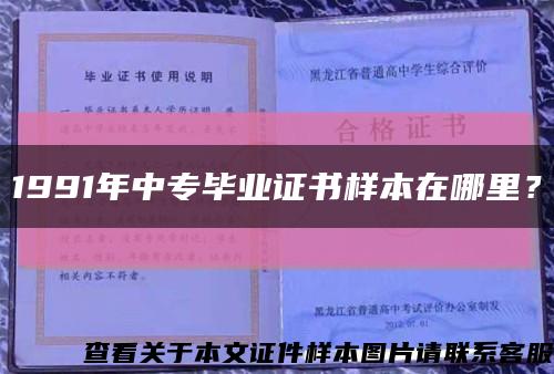 1991年中專畢業證書樣本在哪里？縮略圖