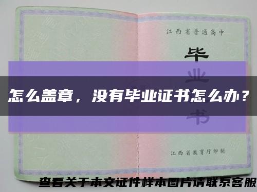 怎么蓋章，沒有畢業證書怎么辦？縮略圖