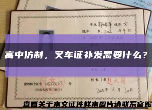 高中仿制，叉車證補發需要什么？縮略圖