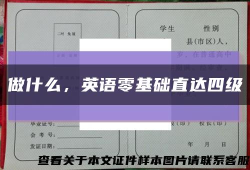 做什么，英語零基礎直達四級縮略圖