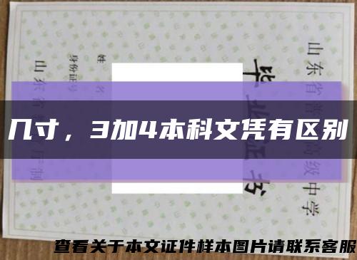 幾寸，3加4本科文憑有區別縮略圖