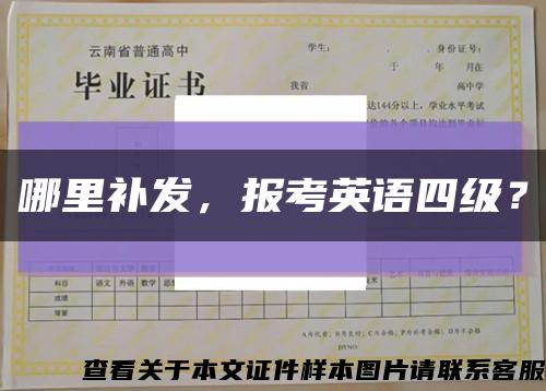 哪里補發，報考英語四級？縮略圖