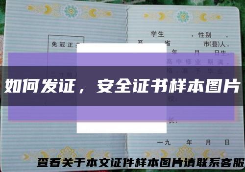 如何發證，安全證書樣本圖片縮略圖