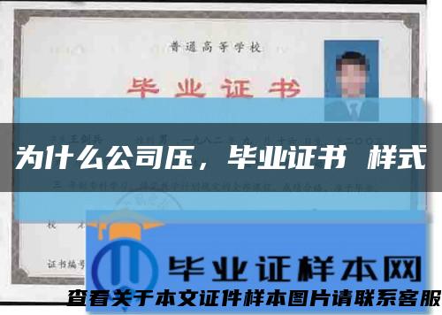 為什么公司壓，畢業證書 樣式縮略圖
