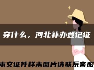 穿什么，河北補辦登記證縮略圖