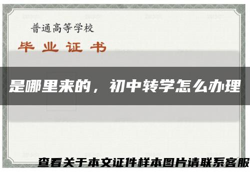 是哪里來的，初中轉學怎么辦理縮略圖