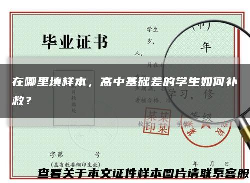 在哪里填樣本，高中基礎差的學生如何補救？縮略圖