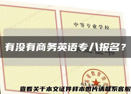 有沒有商務英語專八報名？縮略圖