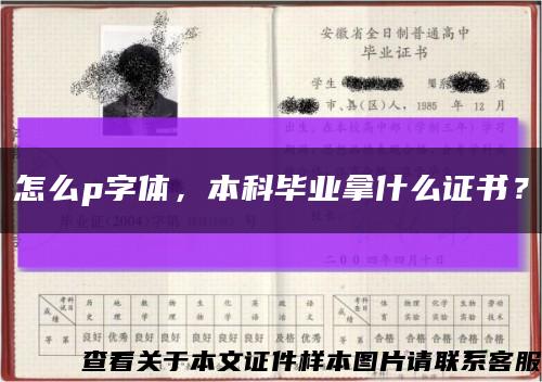 怎么p字體，本科畢業拿什么證書？縮略圖